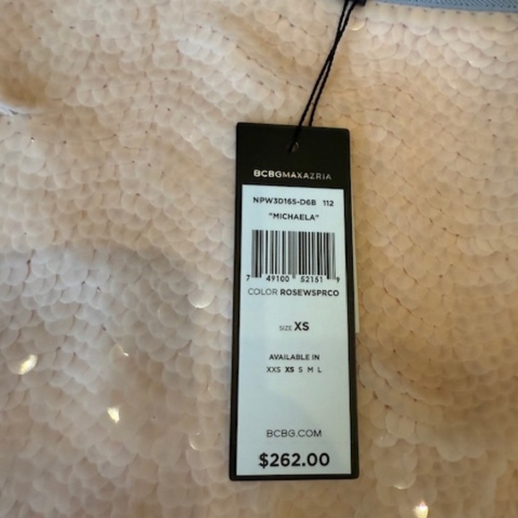 NWT BCBG Max Azria Peach Sequin Michaela Skirt - Size XS - Picture 5 of 6